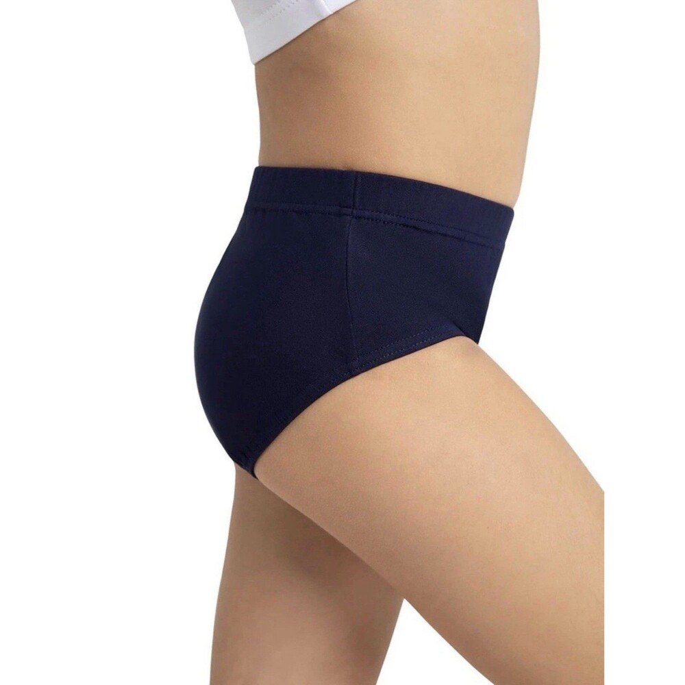 Capezio Girls Dance Brief Underwear Black Sz Medium 7/8 US Gymnastics cheer New